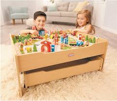 Maybe you would like to learn more about one of these? Buy Little Tikes Real Wooden Train And Kids Table Set With Over 80 Multicolor Pieces Activity Table With Storage Tracks Trains Cars And More Train Set Table Playset For Boys And