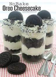 No Bake Oreo Cheesecake Mason Jar Desserts Oreo Cheesecake Recipes Oreo Cheesecake