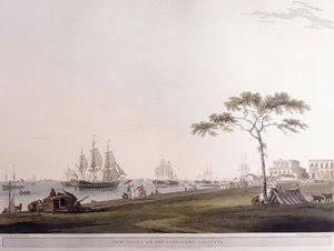 View Taken on the Esplanade, Calcutta, plate I from 'Oriental Scenery', published 1797