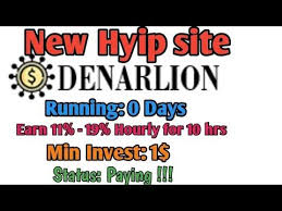 New Hyip Site Denarlion Com Running 0 Days Plan 11 19 Hourly For 10 Hrs Hyips Daily Youtube In 2020 Hyip How To Plan Day Plan