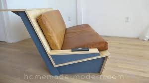 Diy rustic wood sofa with foam cushion diy sofa plan with bookshelves: Homemade Modern Smart Stylish Diy With A Mission Improvised Life