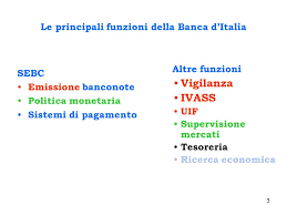 I rischi dell'attività di investimento e i compiti del servizio gestione dei Banca D Italia Consulenza Legale Ppt Scaricare