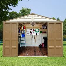 Solution rapide et facile pour protéger votre matériel du froid et de l'humidité, le coffre de jardin vous promet également un gain de place considérable. Abri Jardin Pvc Woodstyle Premium 10 56m Kit Fondation Duramax