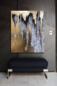 Abstract Black And Gold Wall Art Black White Painting Abstract Large Black Gold Painting Etsy Gold Wall Art Abstract Canvas Painting Black And White Painting