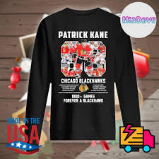 Men's ccm #9 bobby hull red chicago blackhawks retired player name. 88 Patrick Kane Chicago Blackhawks 1000 Games Forever A Blackhawk Shirt Hoodie Tank Top Sweater And Long Sleeve T Shirt