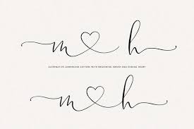Calligraphy Font Modern Calligraphy Heart Fonts Wedding Font Invitation Font Script Font Digital Download Font Sophia Ronald Font Kids Initial Tattoos Heart Font Initial Tattoo