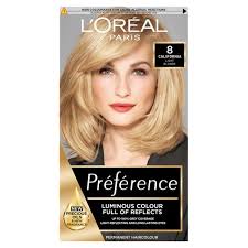 My natural hair is dark brown. L Oreal Paris Preference Permanent Hair Dye California Light Blonde 8 Sainsbury S