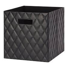 Black And White Storage Bins Better Homes Gardens Faux Leather Storage Bin Multiple Colors Walmart Com In 2020 Storage Bin Sleek Storage Cube Storage Bins