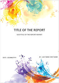 Cover Page Download Template For Ms Word Color Splashes Cover Cover Page Template Cover Page Template Word Cover Pages