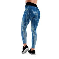 Calca Legging Stompy Esportiva Estampada Feminina M Azul Netshoes