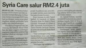 Malaysia suffers first isis attack. Utusan Malaysia Friday 10 Jun 2016 Syria Care