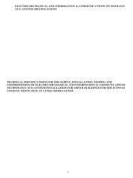 We did not find results for: Technical Specifications For The Supply Installation And Commissioning Of Electro Mechanical And Information And Communications Technology Ict System Installation Electric Power Distribution Architect