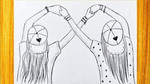 Plansa de colorat chameleon 70x50 cm vivrero. How To Draw Best Friends Girls Easy Drawings For Girls Pencil Art Youtube