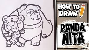 Her super summons a massive bear to fight by her side! How To Draw Panda Nita Brawl Stars Skin Lextonart Youtube