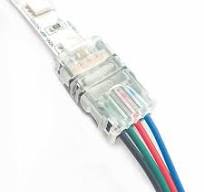 24V LED Strip Lights - LED Solderless Connector (10mm) - RGB - Strip  End2Wire Clip - RGB