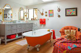 Decorating ideas to make red your power color at home. 75 Beautiful Red Bathroom Pictures Ideas July 2021 Houzz