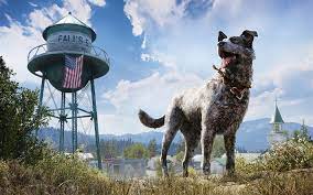 Download Wallpapers Far Cry 5 Boomer Dog Scout Art New Games Poster Dog Companion Besthqwallpapers Com Far Cry 5 Far Cry Game Crying