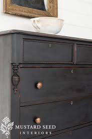 Little Black Dresser Makeover Part 4 Reveal Miss Mustard Seed Painted Bedroom Furniture Black Painted Furniture Bedroom Furniture Makeover
