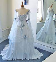 Blue Celtic Dress Celtic Wedding Dress Fairy Wedding Dress Irish Wedding Dresses