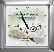 Alles wissenswerte über die rosenhochzeit: Rosenhochzeit Geschenk Zum 10 Hochzeitstag Eckige Rosenhochzeitsuhr