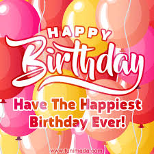 Beautiful birthday cake with burning candles and balloons. Happy Birthday Balloons Gifs Download On Funimada Com