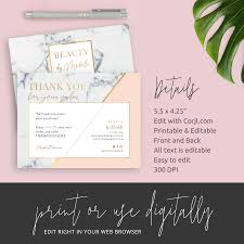 All are ready for you to select, customize, and send. Business Thank You Card Template Marble Gold Instant Access