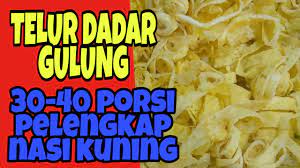 Rasanya yang gurih dengan tambahan menu pelengkap nasi kuning ini dapat anda sajikan sebagai menu sarapan pagi hari. Telur Dadar Pelengkap Nasi Kuning Buat 30 40 Porsi Youtube