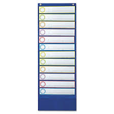 Deluxe Scheduling Pocket Chart 12 Pockets 13 X 36