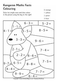 Halloween math fact coloring page. Kangaroo Maths Facts Colouring Page Math Coloring Worksheets Math Coloring Math Facts