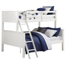 We love these types of finishes for kids' beds because lighter colors hide scratches, marks and more. Your Zone Wooden Convertible Twin Over Full Bunk Bed White Walmart Com Walmart Com