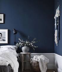 Tiefblaue Schlafzimmerwand Jasminabylund Schlafzimmer Schlafzimmerideen5 Schlafzimmer Ideen Dunkelblaue Wande Dekor Zimmer Schlafzimmer Wand