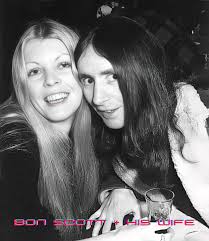 Bon Scott and Irene Thornton were married from 1972 to 1977. In 1974, Bon  was making his way into AC/DC, having joined the band that year. If you're  referring to a Facebook