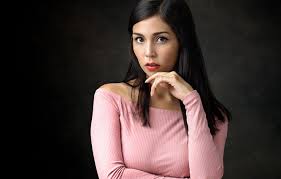 Next, we have a short hairstyle to show you. Wallpaper Girl Long Hair Photo Photographer Model Lips Brunette Black Hair Portrait Mouth Red Lipstick Simple Background Lipstick Looking At Camera Dark Eyes Sweater Images For Desktop Section Devushki Download