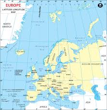 Latitude and longitude super teacher worksheets. Europe Latitude And Longitude Map Lat Long Maps Of European Countries