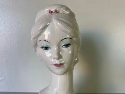 1970's Vintage Aloakley Ceramic Female Bust Sculpture