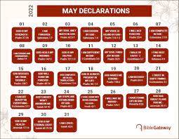 May Is “Bible Declarations Month” On Bible Gateway: Download This Free 31 Bible  Verses Calendar - Bible Gateway Blog