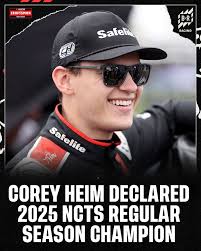 With only two races left of the regular season and over a 200 point lead, Corey  Heim is the regular season champ two years in a row! #nascar #nascartrucks  #racing