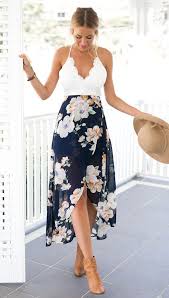 Brand Name Blooming Jelly Material Spandex Cotton Polyester Style Beach Silhouette Fit And Flare Floral Print Chiffon Dress Fashion Floral Print Maxi Dress