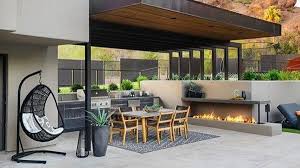 Among those planning outdoor areas, 60% plan to upgrade existing spaces for more functionality and better aesthetics. Outdoor Kitchen Ideas Inspiration Bbqguys Modern Outdoor Kitchen Outdoor Kitchen Design Modern Luxury Outdoor Kitchen