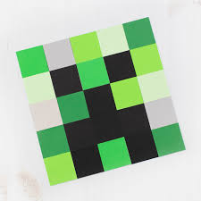 Placed in grid format to make it easier for pixel arters to create on minecraft in hama form cross stitch or other form of non isometric pixel art. How To Make An Easy Creeper Craft