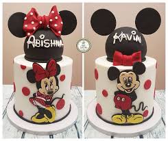 Bizcocho De Mickey Mouse Cuadrado Mickey And Minnie Birthday Cake Kids Mickey And Minnie Cake Mickey Cakes