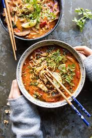 30 Minute Thai Peanut Chicken Ramen Recette Cuisine Asiatique