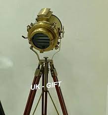 Brass port navigation electric lamp, 39cm £189. Top 9 Tripod Spotlight Floor Lamp Uk Floor Lamps Torchieres Ertexpe