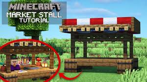 How to build a medieval market stall (minecraft build). Minecraft Easy Market Stall Tutorial How To Build Youtube