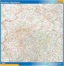 La capital de l'estat és düsseldorf. Nordrhein Westfalen Map Wall Maps Of The World Countries For Emirates