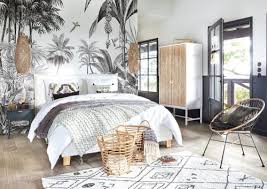 Related post de exemple deco chambre adulte. Papier Peint Intisse Imprime Jungle Noir Et Blanc 300x350 Paradise Maisons Du Monde