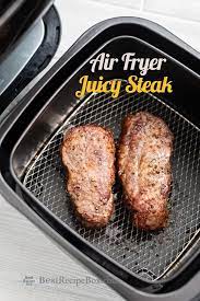 Air Fryer Steak Bites Recipe With Garlic Mushrooms Air Fried Best Recipe Recipe Air Fryer Recipes Easy Air Fryer Recipes Healthy Air Fryer Dinner Recipes
