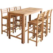 They feature compact footprints that work well in a tight spaces, such as inside a trade show booth. Vidaxl 7 Piece Solid Acacia Wood Bar Table And Chair Set Bar Tables And Stool Counter Stool Bar Dining Sets Dining Table And Stools Buy Online In Antigua And Barbuda At Antigua Desertcart Com