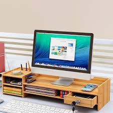 3.2 out of 5 stars, based on 24 reviews 24 ratings current price $114.16 $ 114. Wood Computer Monitor Stand Riser Desktop Led Lcd Monitor Support Holder File Storage Drawer Alexnld Com