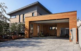 Flachdach Holzgarage 2019 Flachdach Holzgarage The Post Flachdach Holzgarage 2019 Appeared First On Landscap Modern Barn House Wooden Garage Carport Garage